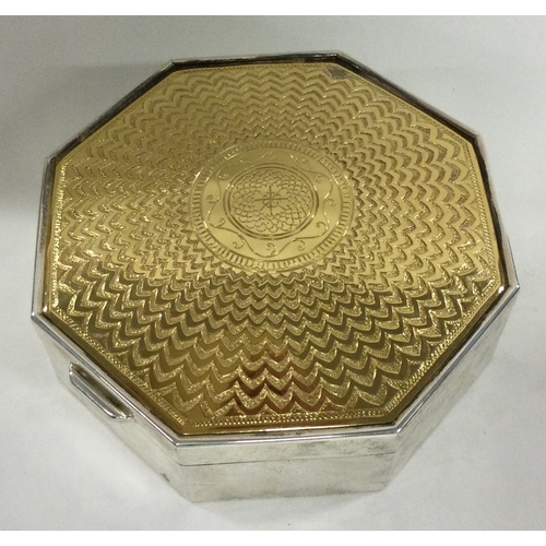 354 - A large Indian silver gilt box. Marked to base. Approx. 440 grams. Est. £300 - £400.