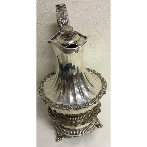 365 - A good large silver wine biggin on stand. London 1823. By John Bridge. Approx. 1762 grams. Est. £180... 