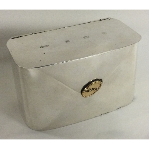 446 - A rare silver and gold mounted novelty tea caddy. Birmingham 1997. Approx. 320 grams. Est. £250 - £3... 