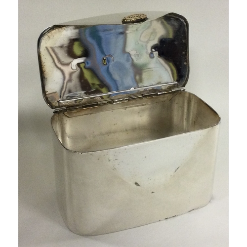 446 - A rare silver and gold mounted novelty tea caddy. Birmingham 1997. Approx. 320 grams. Est. £250 - £3... 