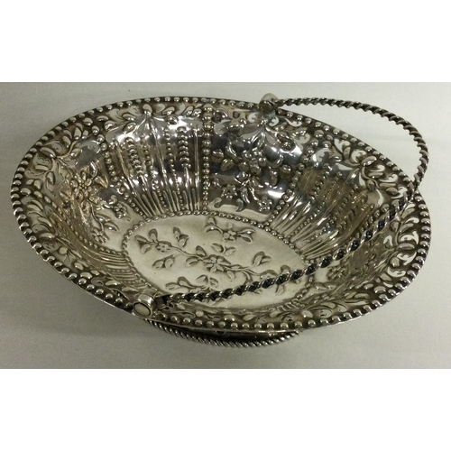 448 - An 18th Century pierced silver basket. Marked to base. Approx. 119 grams. Est. £150 - £200.