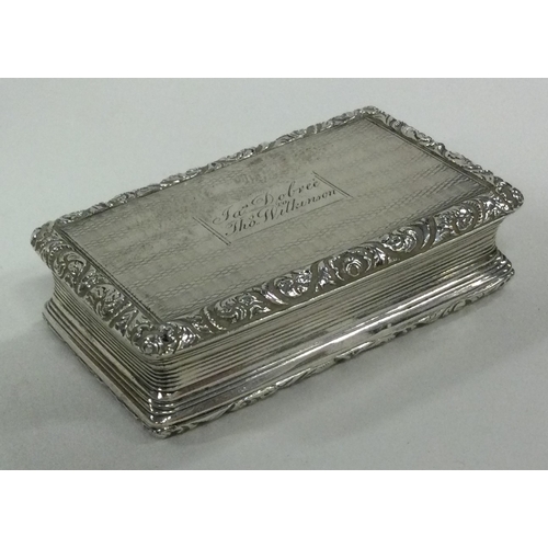 45 - A George III silver snuff box. Birmingham 1823. By Thomas Shaw. Approx. 92 grams. Est. £150 - £200.