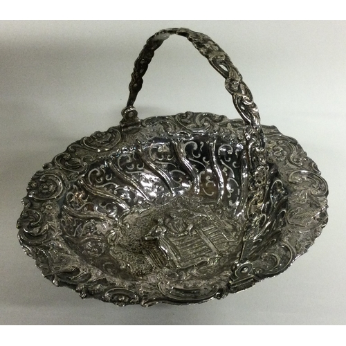 450 - An 18th Century Georgian silver basket. London 1770. Approx. 171 grams. Est. £200 - £300.