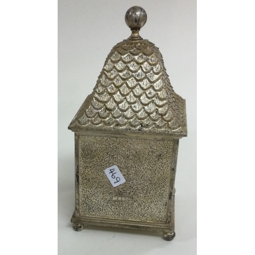 469 - CHRISTOPHER LAWRENCE: A silver clock. 1975. Approx. 464 grams. Est. £400 - £600.