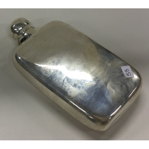 58 - A Victorian silver flask with screw top lid. Sheffield 1892. By James Dixon & Sons. Approx. 173 gram... 