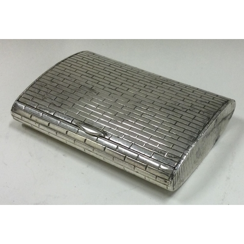 69 - A silver box engraved with brickwork pattern. London 1962. By SJR. Approx. 124 grams. Est. £80 - £12... 