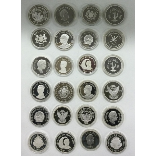 786 - A set of twenty-four silver coins. Est. £200 - £300.