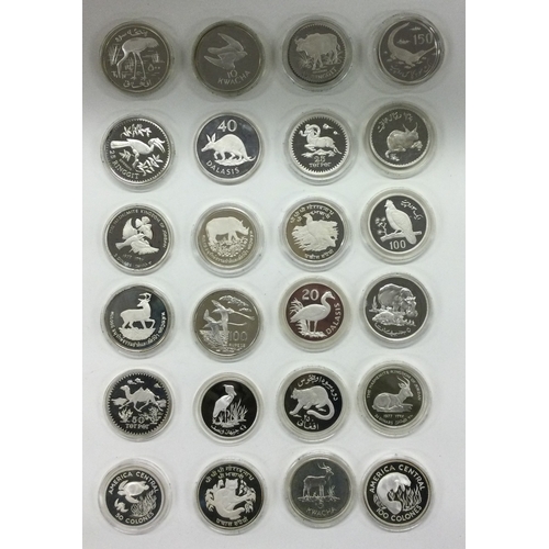 786 - A set of twenty-four silver coins. Est. £200 - £300.