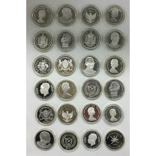 787 - A set of twenty-four silver coins. Est. £200 - £300.