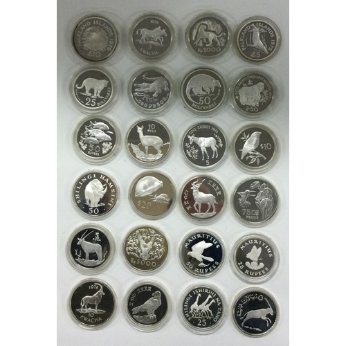 787 - A set of twenty-four silver coins. Est. £200 - £300.