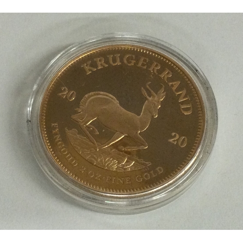 846 - A 2 ounce Krugerrand 2020. Est. £3400 - £3600.