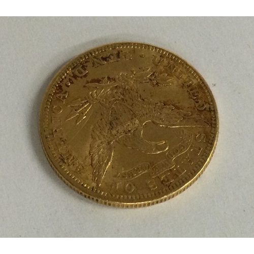 847 - A USA $10 (Ten Dollar) Liberty Head coin. Approx. 16.7 grams. Est. £850 - £1000.