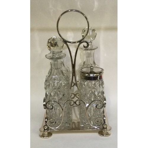 412 - A good quality Edwardian silver plated cruet set. Est. £20 - £30.