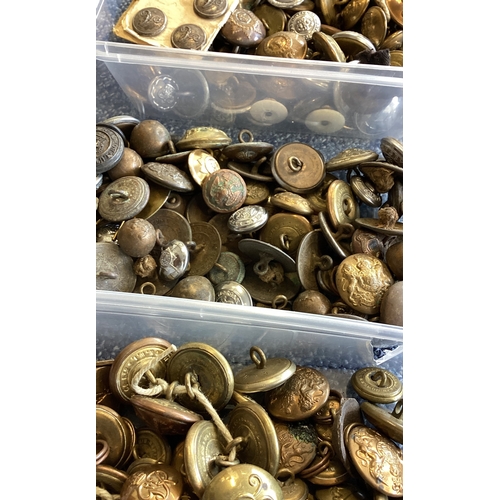 259 - Three boxes of old buttons. Est. £20 - £30.