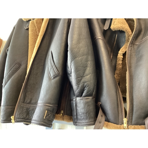 391 - Two bespoke leather jackets. Est. £20 - £30.