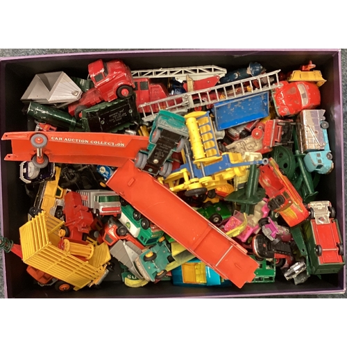 6 - A box containing old toy cars etc. Est. £20 - £30.