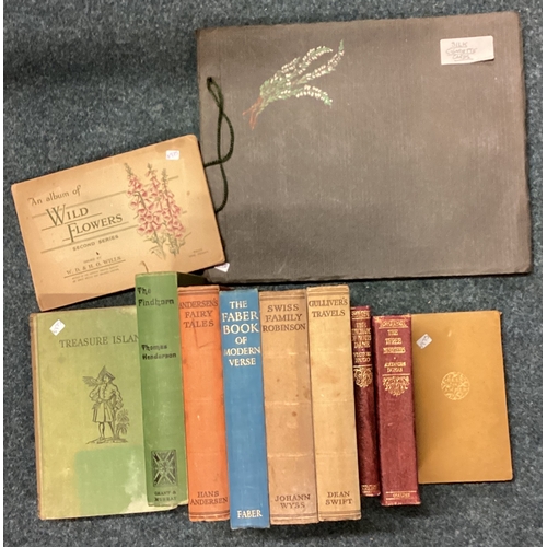 69 - A collection of leather-bound books and cigarette cards. Est. £30 - £50.