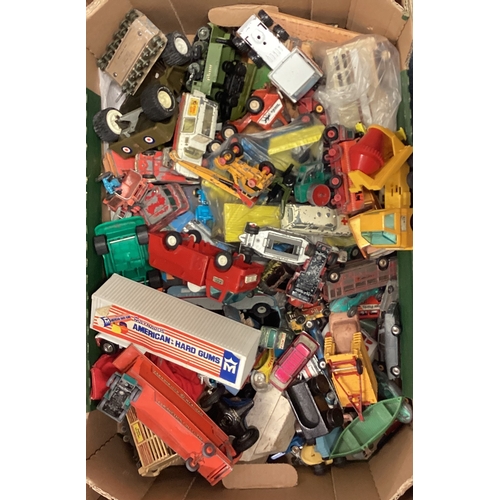 9 - A box containing toy cars. Est. £20 - £30.