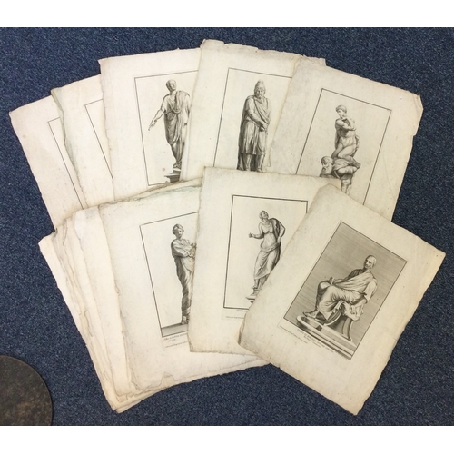 429A - A collection of 14 various Domenico De Rossi statuary prints. Approx. 38 cms x 50 cms. Est. £80 - £1... 