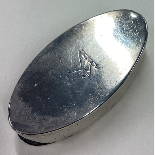 116 - A rare 18th Century Provincial Cape silver snuff box. Circa 1790. Maker's mark only. By FB.S. Approx... 