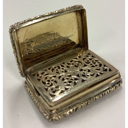 117 - A George III silver gilt vinaigrette. Birmingham 1803. By Taylor & Perry. Approx. 23 grams. Est. £20... 