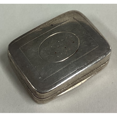 183 - A rare Georgian silver vinaigrette engraved with scene of man and dog. Birmingham 1811. By Mathew Li... 