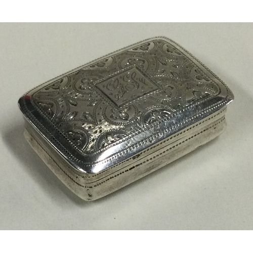 303 - A large George III silver vinaigrette. Birmingham 1823. By Joseph Wilmore. Approx. 13 grams. Est. £1... 