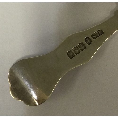 306 - GLASGOW: A large Victorian silver caddy spoon. 1856. By Wilson & Sharp. Approx. 17 grams. Est. £60 -... 