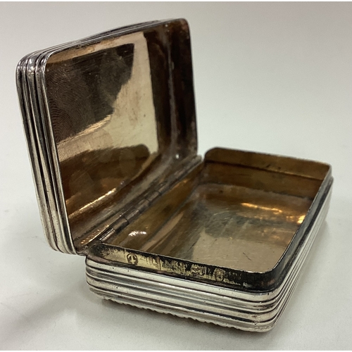 35 - A George III silver box with gilt interior and reeded decoration. Birmingham 1816. Approx. 65 grams.... 