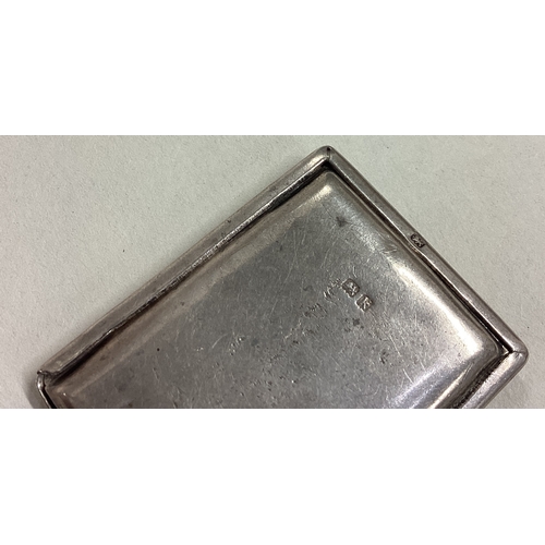 392 - An unusual silver stamp case of sliding form. Birmingham. Approx. 12 grams. Est. £20 - £30.