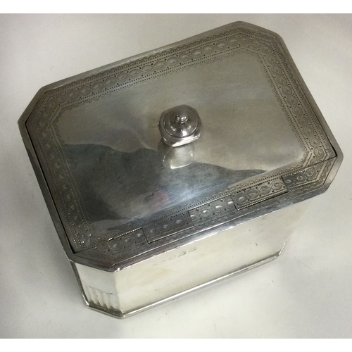 437 - A Britannia Standard silver tea caddy with hinged lid. Fully marked. London 1921. By JHS. Approx. 34... 