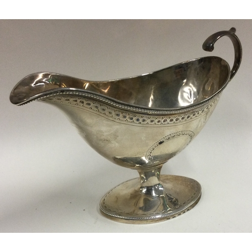 479 - An 18th Century silver sauce boat. London 1785. By FH. Approx. 185 grams. Est. £150 - £200.