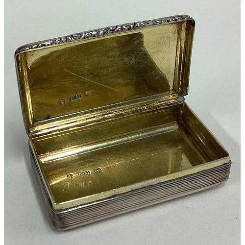 546 - A William IV silver snuff box with hinged lid. Birmingham 1835. By Nathaniel Mills. Approx. 57 grams... 