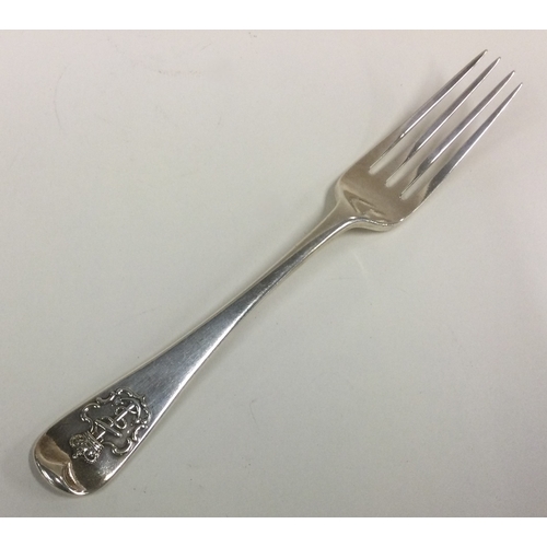 549 - A Victorian silver Admiralty pattern fork. London 1842. By George Adams. Approx. 88 grams. Est. £120... 