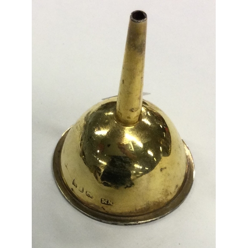 625 - A novelty Victorian silver gilt toy wine funnel. London 1895. By Norman Marshall. Approx. 14 grams. ... 