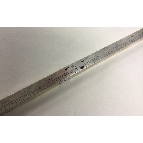 640 - A large novelty Edwardian silver measuring ruler. London 1902. By William Hornby. Approx. 53 grams. ... 