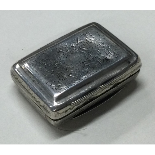 101 - A Georgian silver vinaigrette. Birmingham 1821. By John Shaw. Approx. 12 grams. Est. £80 - £120.