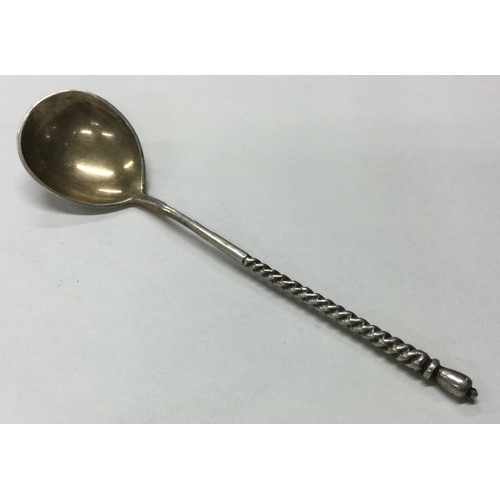 119 - A 19th Century Russian engraved silver spoon. Dated 1873. Approx. 22 grams. Est. £30 - £50.