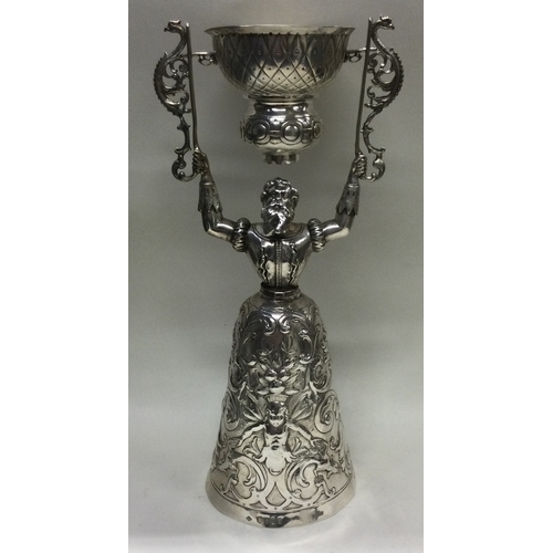 123 - A rare Victorian silver wager cup bearing import marks. London 1893. Approx. 384 grams. Est. £1000 -... 