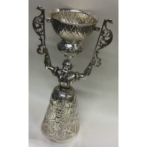 123 - A rare Victorian silver wager cup bearing import marks. London 1893. Approx. 384 grams. Est. £1000 -... 