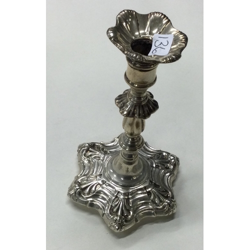 136 - A Victorian silver taper stick. London 1868. Approx. 97 grams. Est. £100 - £150.