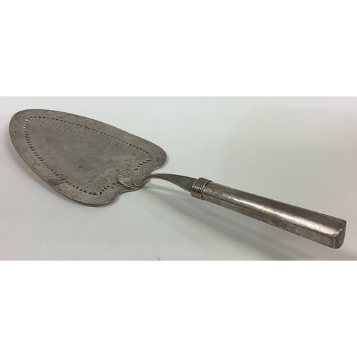 155 - MALTA: A 19th Century Maltese silver fish slice. Maker's mark MHW. Approx. 135 grams. Est. £400 - £6... 