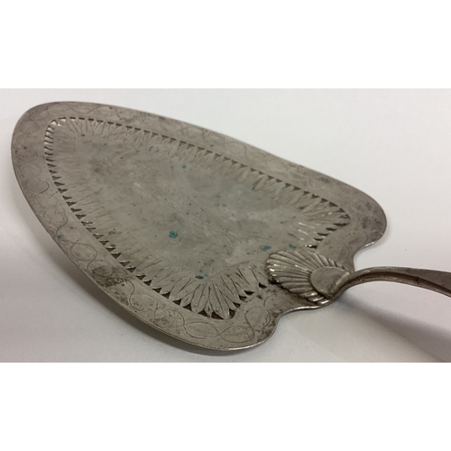 155 - MALTA: A 19th Century Maltese silver fish slice. Maker's mark MHW. Approx. 135 grams. Est. £400 - £6... 