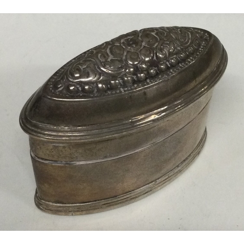 17 - A heavy 19th Century Antique Turkish silver snuff box with lift-off cover. Approx. 102 grams. Est. £... 