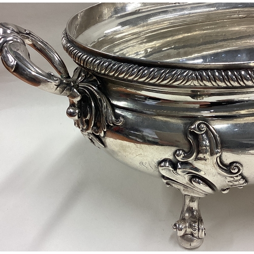 212 - A large and impressive 18th Century George III silver soup tureen with central armorial. London 1755... 