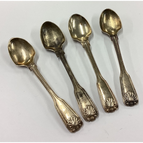 233 - A set of four Victorian silver grapefruit spoons. London 1870. By George Adams. Approx. 106 grams. E... 