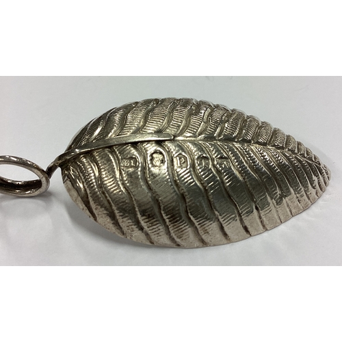 251 - A George III silver chased leaf caddy spoon. Birmingham 1801. By John Taylor. Approx. 7 grams. Est. ... 