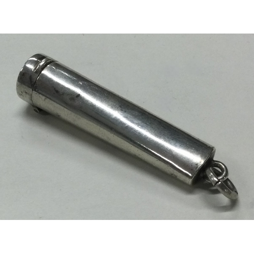 28 - A silver cheroot holder. Birmingham 1915. Approx. 8 grams. Est. £10 - £20.