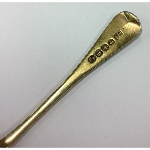 283 - A rare silver gilt pierced toddy ladle. London 1810. Approx. 13 grams. Est. £20 - £30.