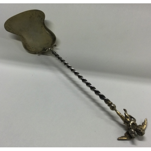 30 - A large silver figural ice cream spoon. Approx. 72 grams. Est. £80 - £120.